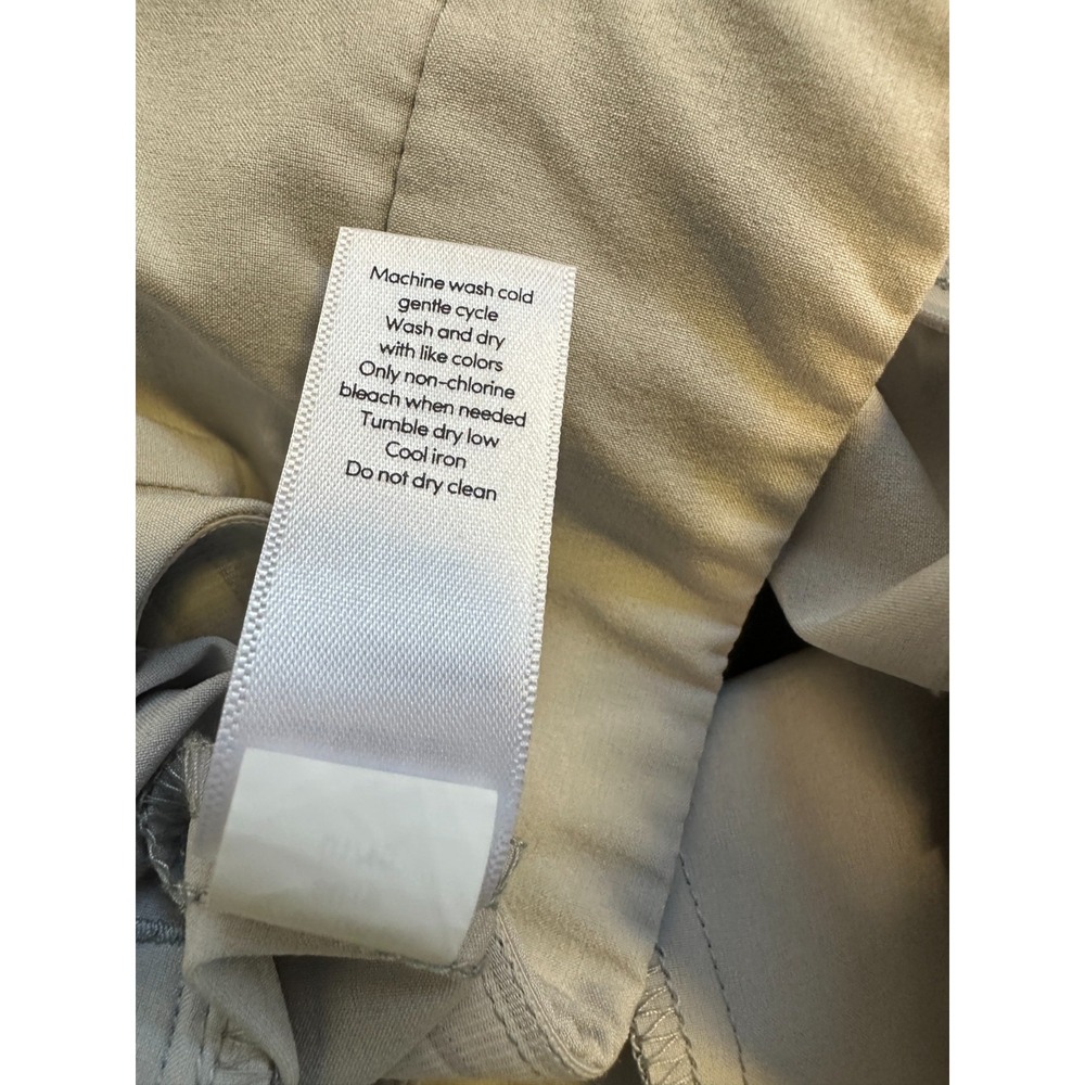 Athleta Tribeca Crop Pants Tern Grey Size 10 Travel Work Stretch Snap Ankle - Picture 10 of 16